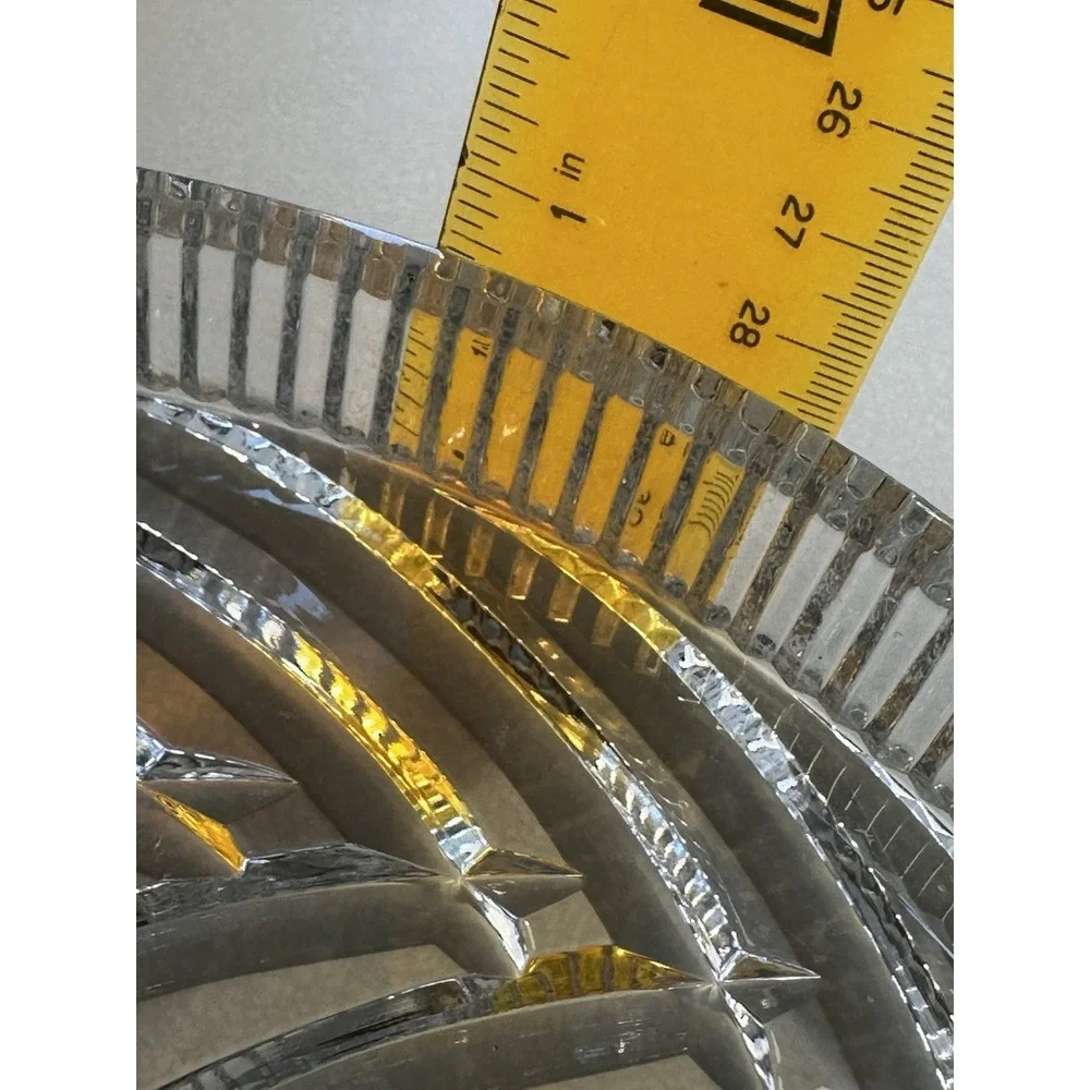 Waterford Crystal Hallmarked‎ Leaf Paisley Shaped Vanity Tray Dish From Ireland